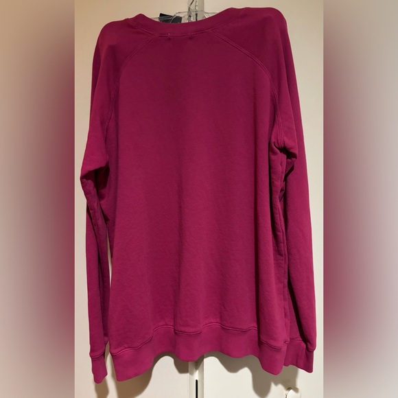 NWT Peloton Everyday Oversized Crewneck Sweatshirt Red/Pink 100% Cotton - Picture 6 of 6